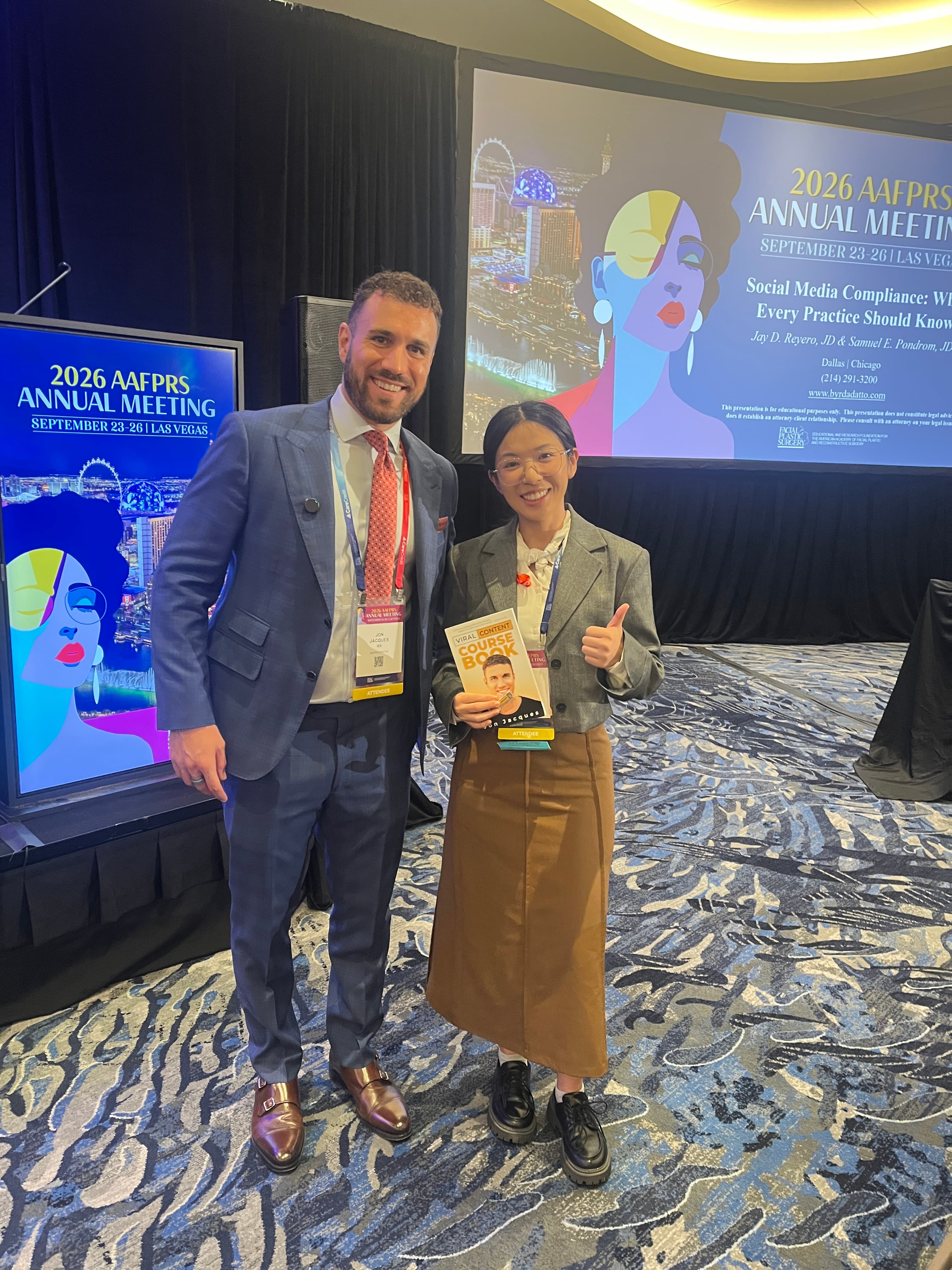 Yuxin Lin at the AAFPRS Annual Meeting.